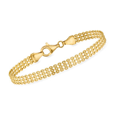 C. 1990 Vintage 14kt Yellow Gold Fancy-Link Bracelet