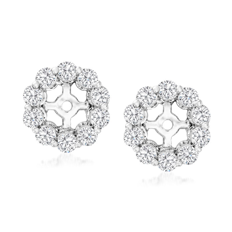 .75 ct. t.w. Diamond Earrings Jackets in 14kt White Gold  image number 2