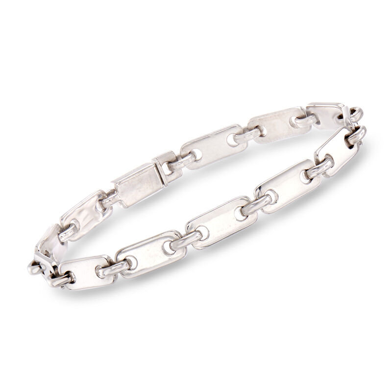 C. 2000 Vintage Cartier Link Bracelet in 18kt White Gold image number 0