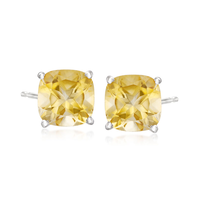 5.75 ct. t.w. Citrine Stud Earrings in Sterling Silver image number 0