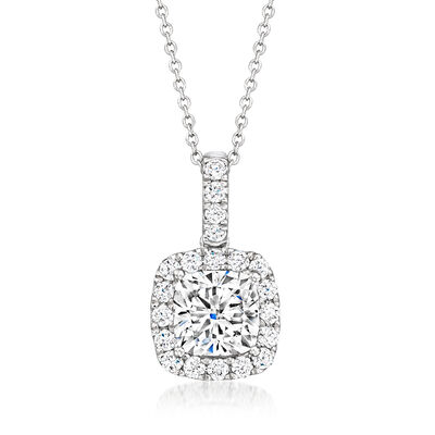 2.00 ct. t.w. Lab-Grown Diamond Pendant Necklace in 14kt White Gold