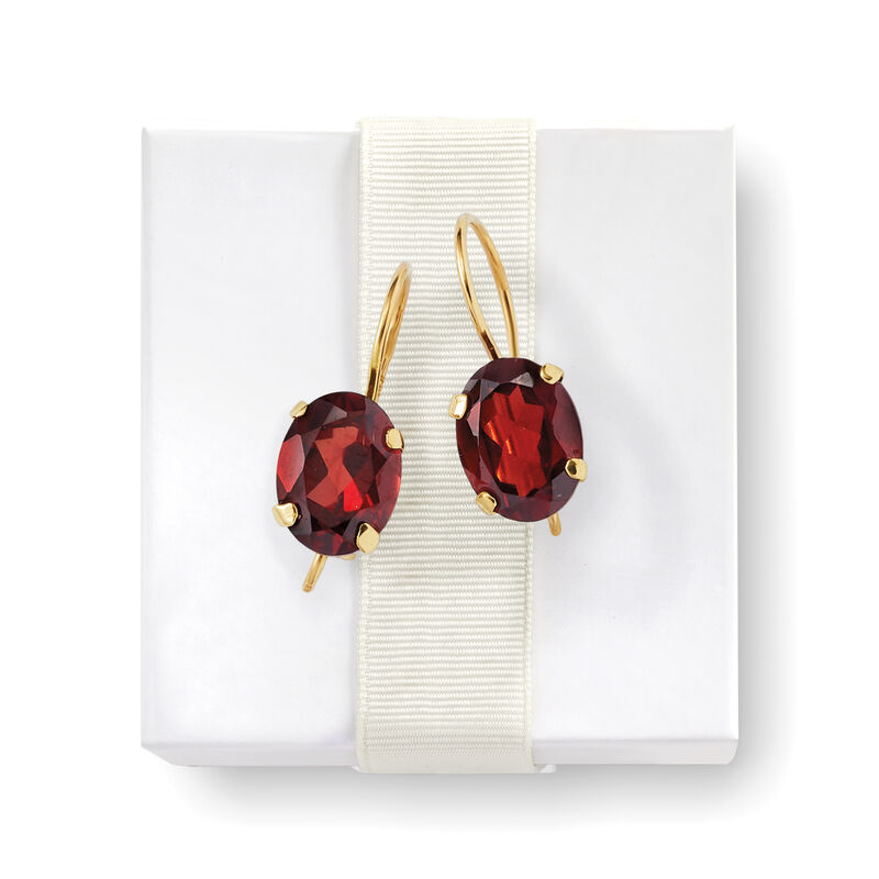 3.00 ct. t.w. Garnet Drop Earrings in 14kt Yellow Gold image number 4