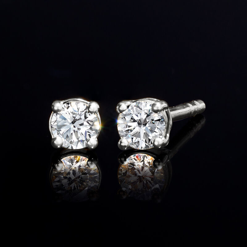 .15 ct. t.w. Lab-Grown Diamond Stud Earrings in Sterling Silver  image number 2