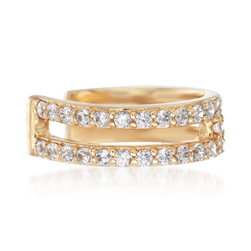 .12 ct. t.w. CZ Single Ear Cuff in 14kt Yellow Gold image number 0