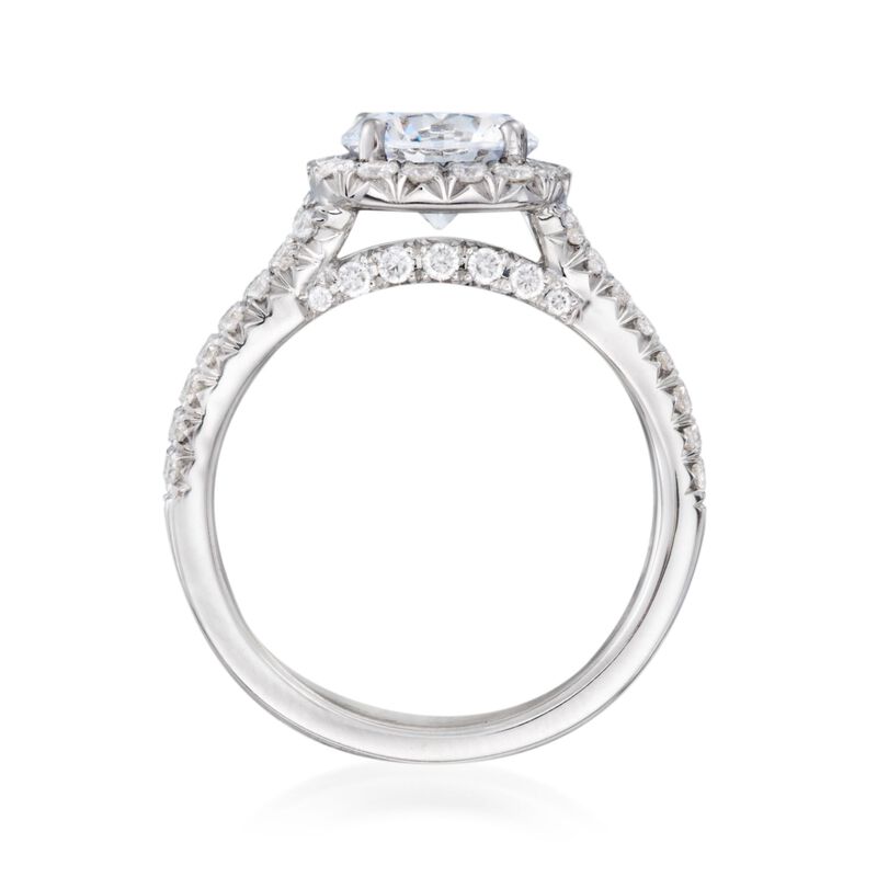 .78 ct. t.w. Diamond Engagement Ring Setting in 14kt White Gold image number 3