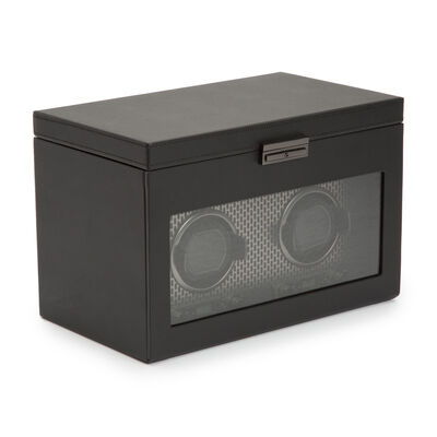 WOLF "Axis" Powder-Coated Steel Two-Module Watch Winder with Storage