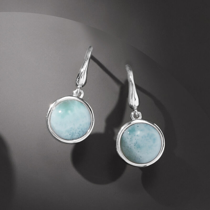 Larimar Drop Earrings in Sterling Silver image number 2