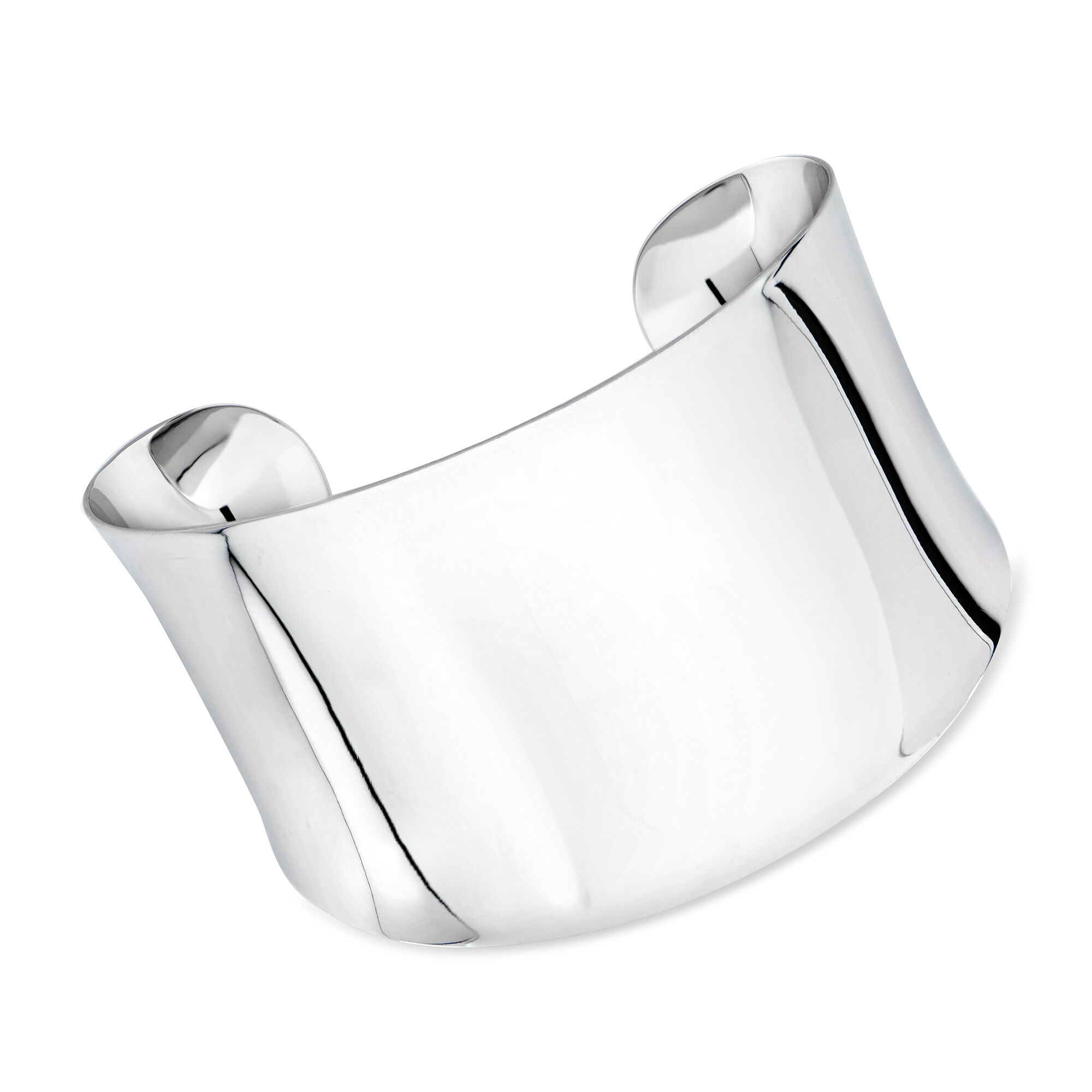 Sterling Silver Wide Polished Cuff Bracelet