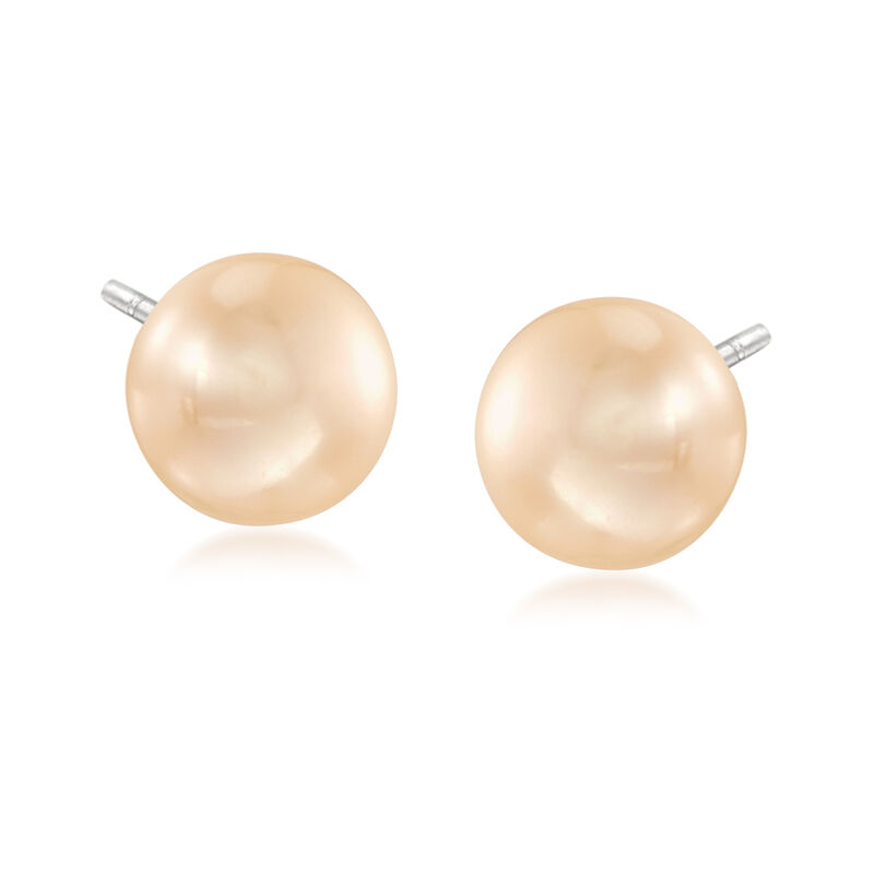 8-8.5mm Multicolored Cultured Pearl Jewelry Set: Eight Pairs of Stud Earrings with Sterling Silver  image number 4