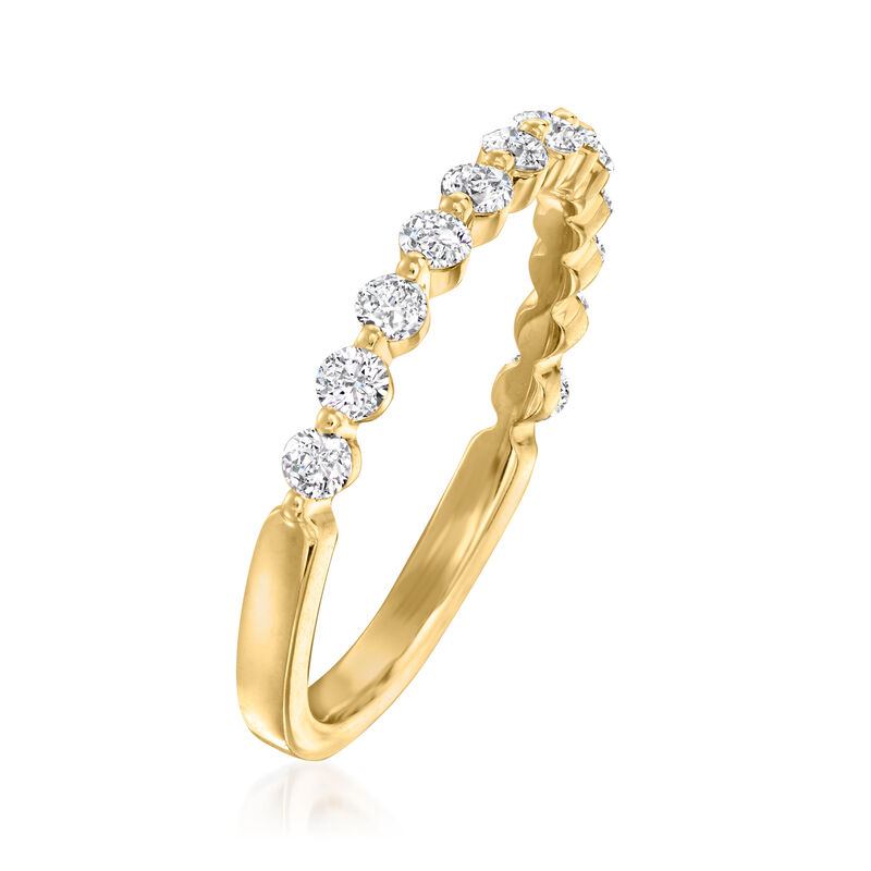Henri Daussi .45 ct. t.w. Diamond Wedding Ring in 18kt Yellow Gold image number 2