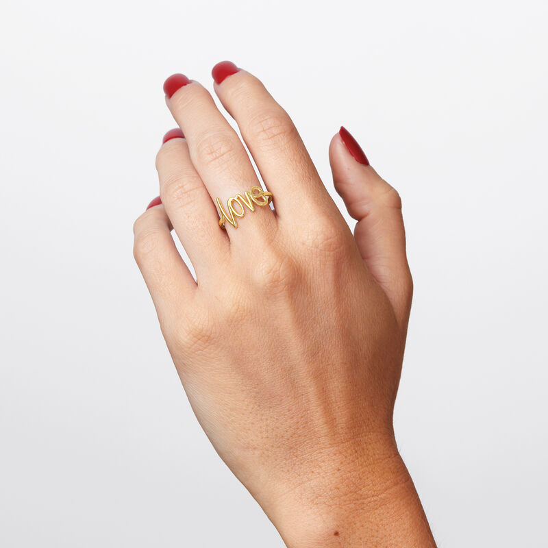 Italian 14kt Yellow Gold &quot;Love&quot; Ring image number 4