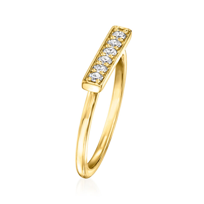 .25 ct. t.w. Lab-Grown Diamond Bar Ring in 18kt Gold Over Sterling image number 2