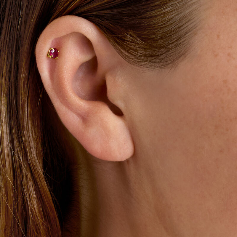 .60 ct. t.w. Ruby Stud Earrings in 14kt Yellow Gold image number 3
