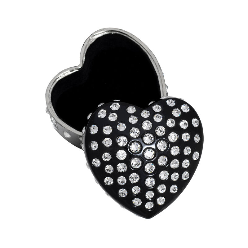 Crystamas &quot;Forever Heart&quot; Crystal Black Heart Jewelry Box image number 0