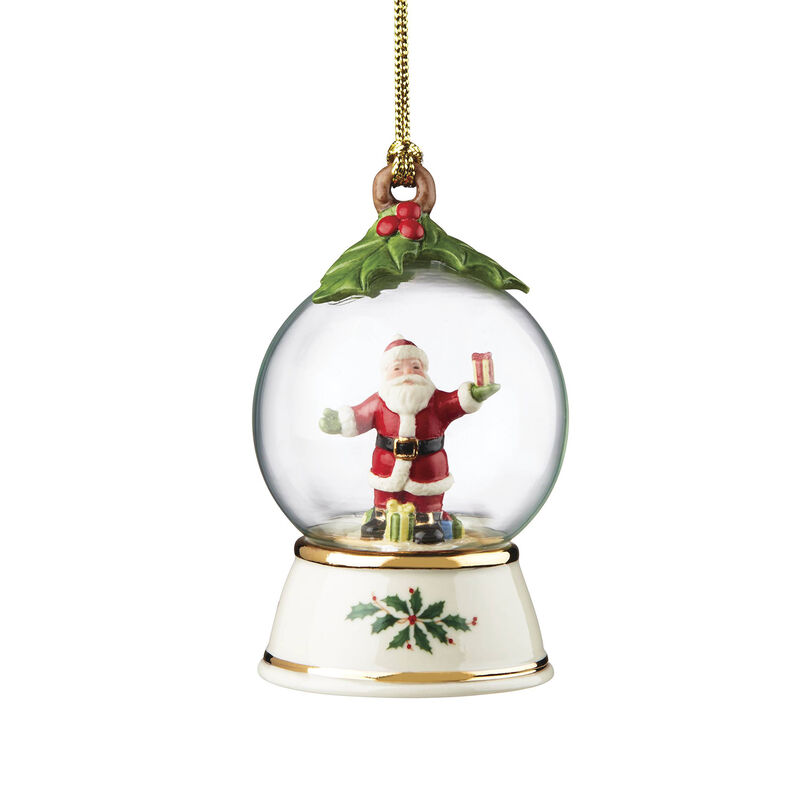 Lenox Santa Globe Porcelain Ornament image number 0