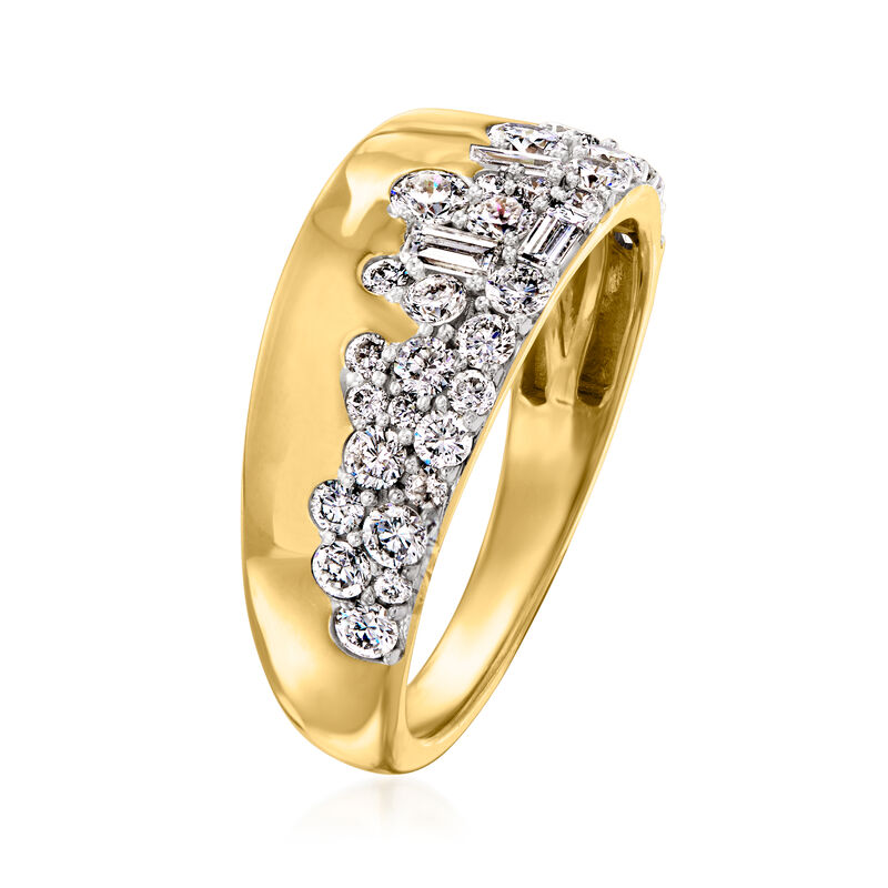 1.00 ct. t.w. Lab-Grown Diamond Cluster Ring in 18kt Gold Over Sterling image number 2