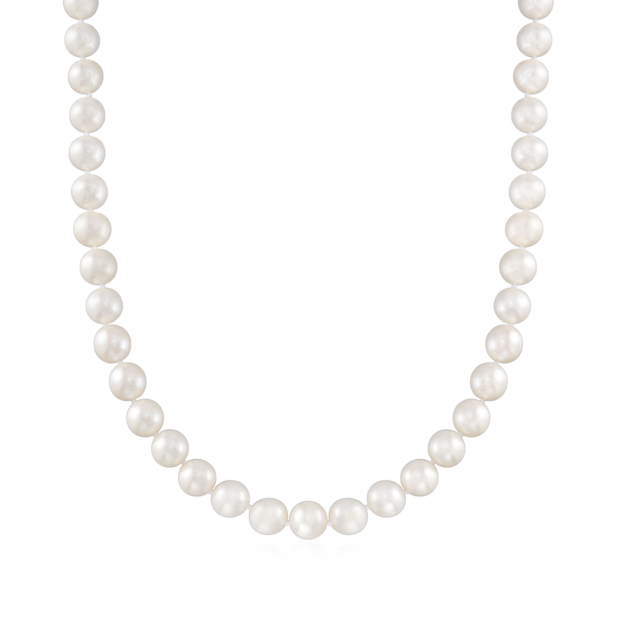 9-10mm Cultured Pearl Necklace with Sterling Silver Magnetic 9-10mm Cultured Pearl Necklace with Sterling Silver Magnetic