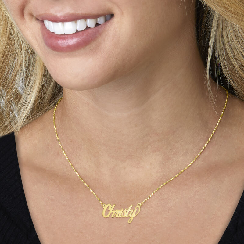 14kt Yellow Gold Personalized Name Necklace image number 5