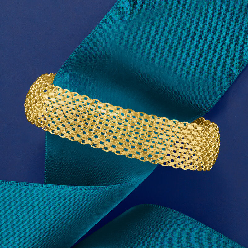 Italian 14kt Yellow Gold Bismark-Link Bracelet. 7&quot; image number 3