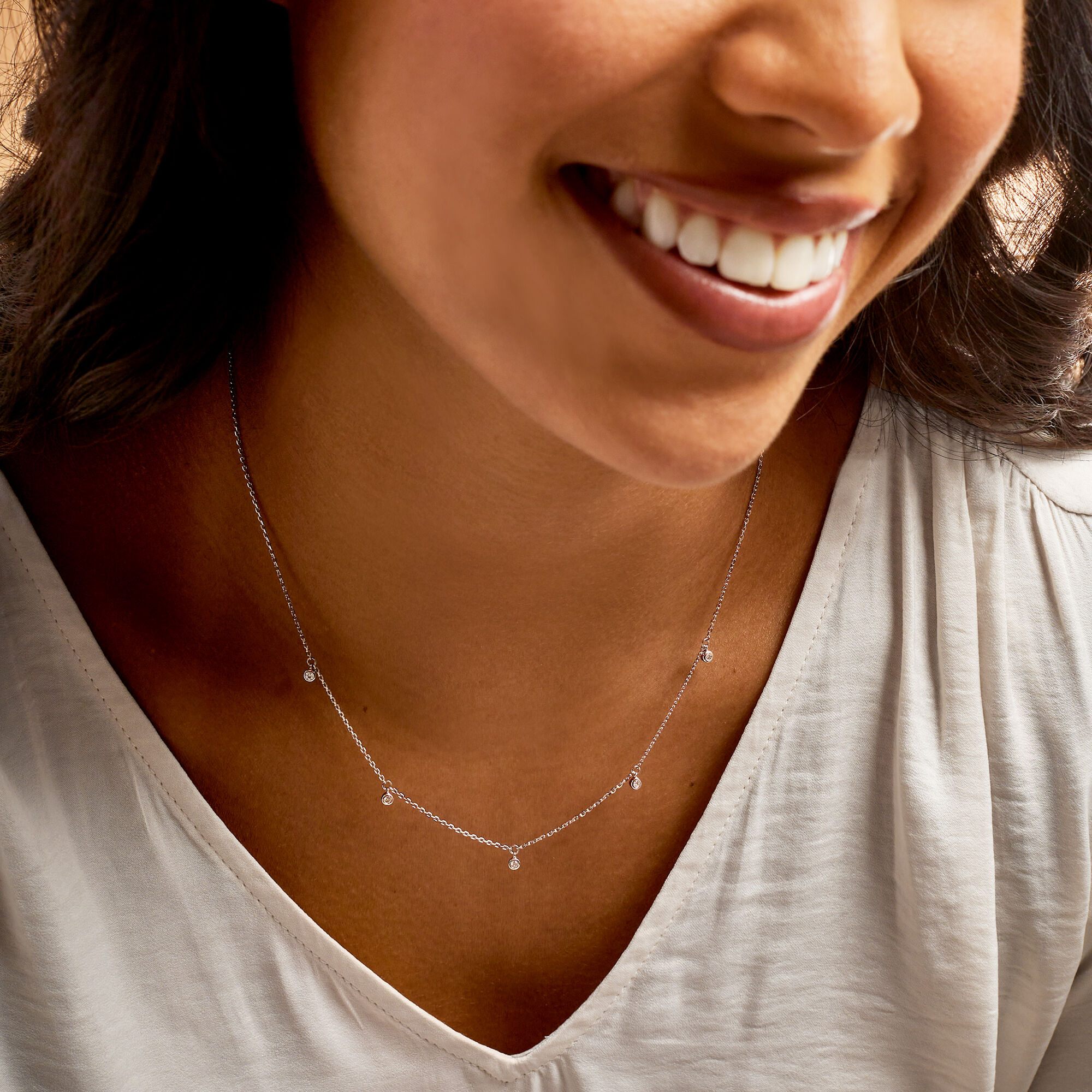 Ross simons diamond station necklace top