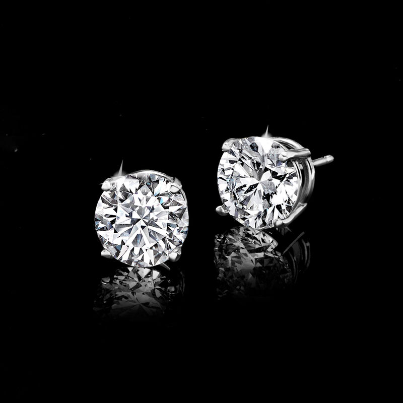 4.00 ct. t.w. Lab-Grown Diamond Stud Earrings in 14kt White Gold  image number 5