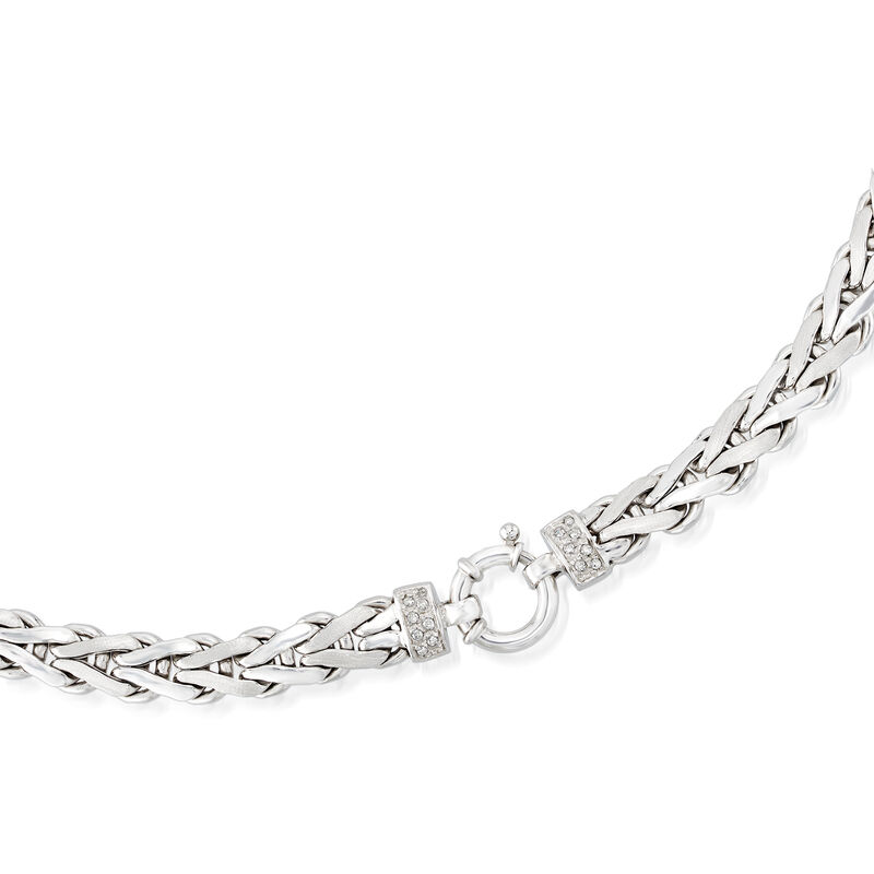 C. 1990 Vintage .18 ct. t.w. Diamond Link Necklace in 14kt White Gold image number 2