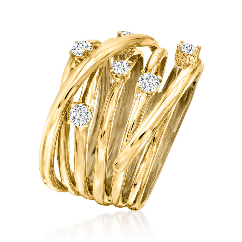 .35 ct. t.w. Diamond Highway Ring in 14kt Yellow Gold. Size 6 image number 2