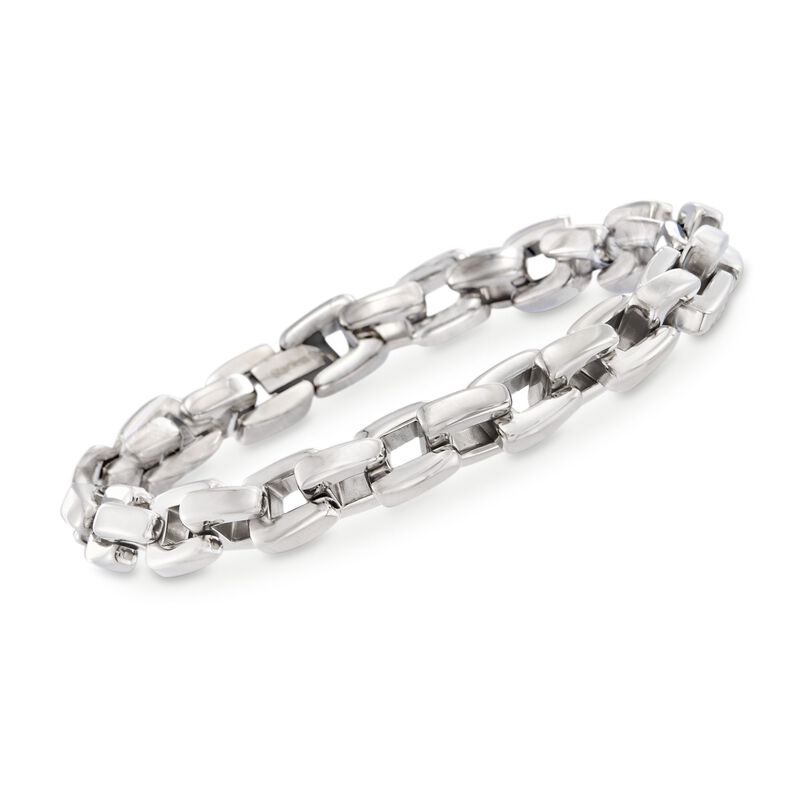 Men's Stainless Steel Link Bracelet. 8.5&quot; image number 0