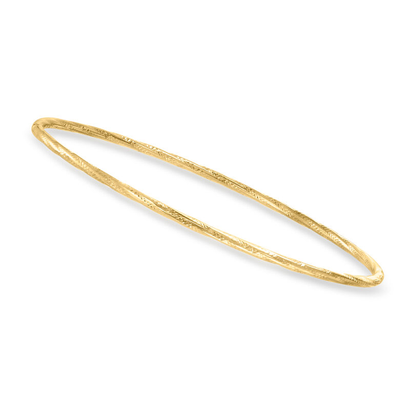 Italian 10kt Yellow Gold Bangle Bracelet image number 0