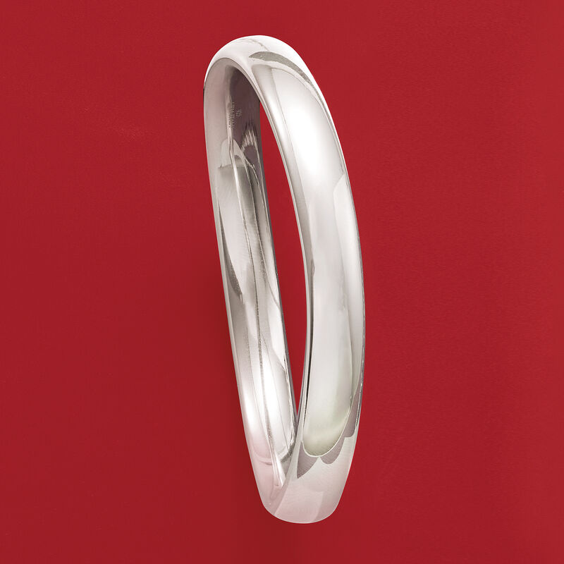 Italian Sterling Silver Polished Bangle Bracelet image number 2
