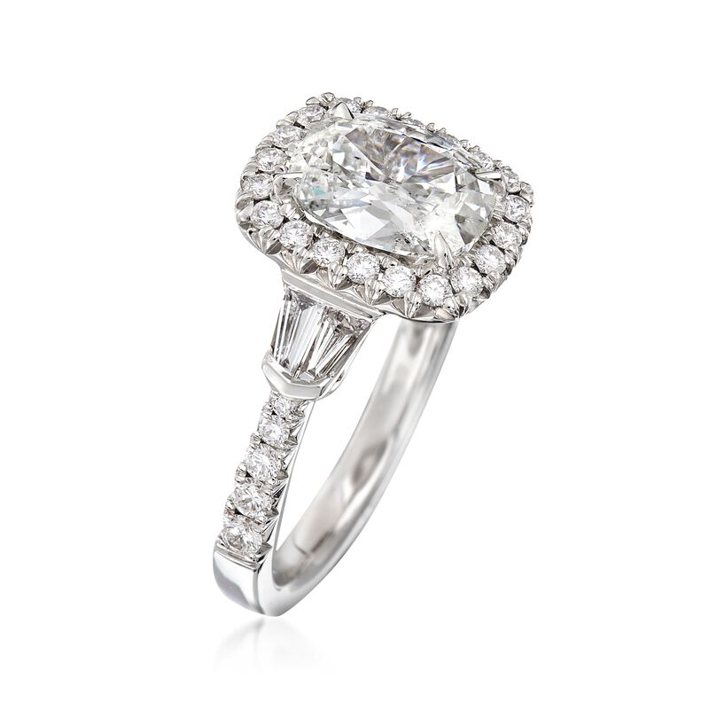Henri Daussi 2.28 ct. t.w. Certified Diamond Engagement Ring in 18kt White Gold image number 2