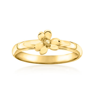 Italian 14kt Yellow Gold Flower Ring