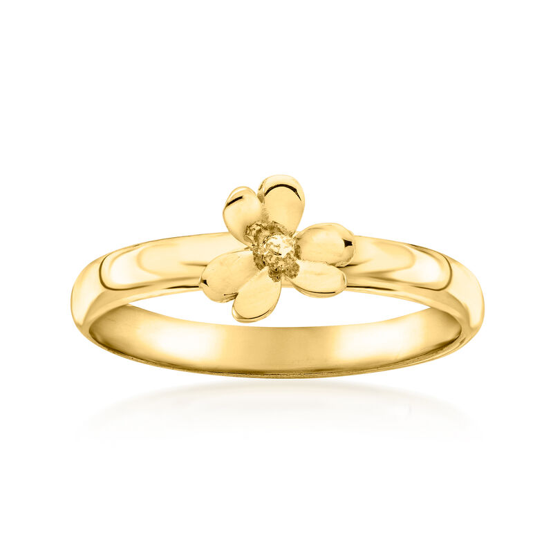 Italian 14kt Yellow Gold Flower Ring image number 0