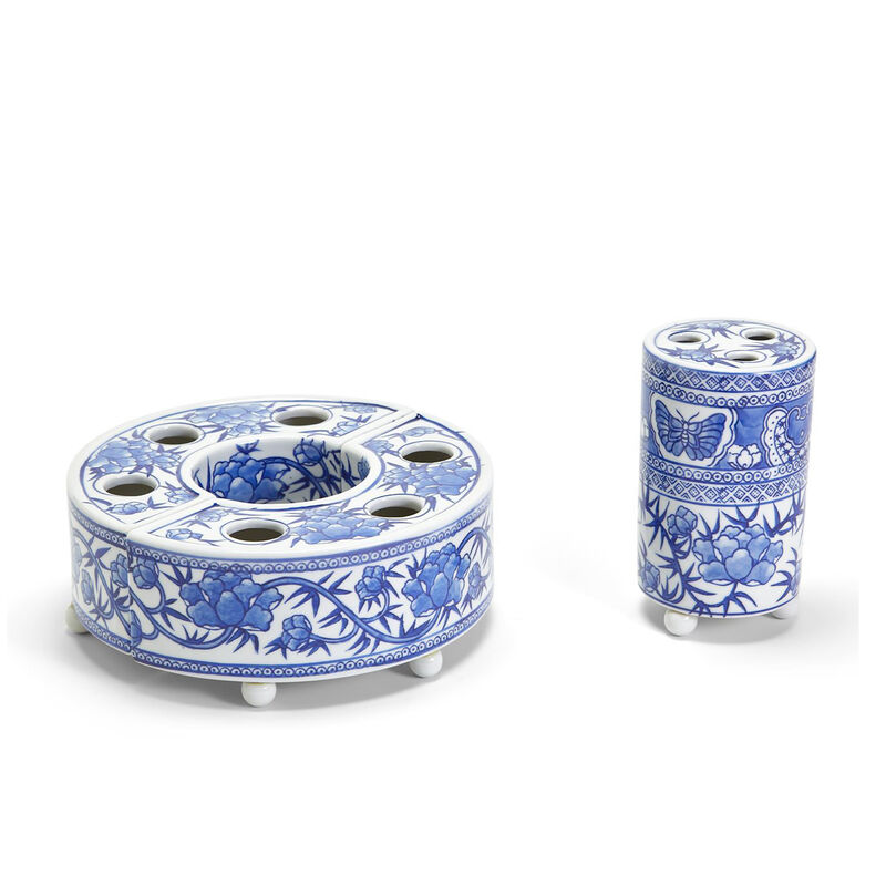 Chinoiserie 3-pc. Porcelain Floral Arrangement Set image number 1