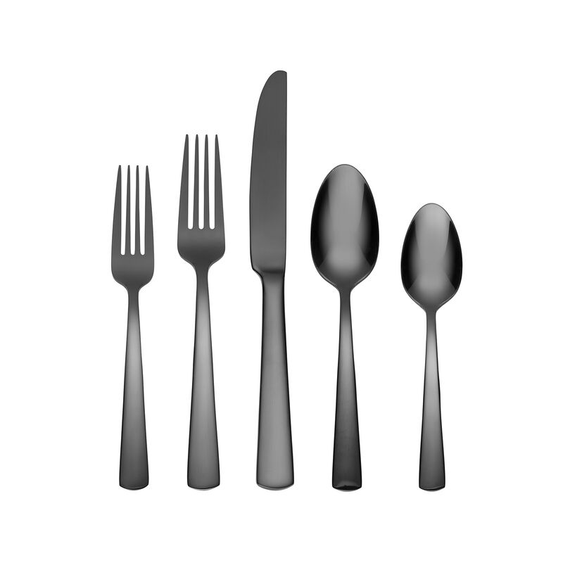 Oneida &quot;Aptitude&quot; 20-pc. Service for Four 18/0 Stainless Steel Midnight Black Flatware Set image number 0
