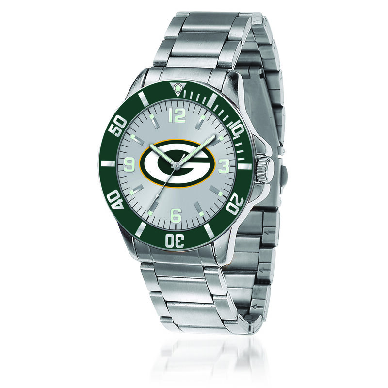 Men's 46mm NFL Green Bay Packers Stainless Steel Key Watch image number 0