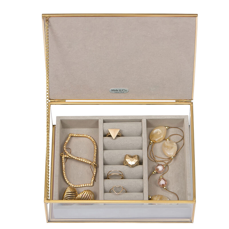 Mele & Co. "June" Glass Jewelry Box image number 1