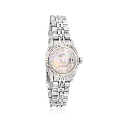 Pre-Owned Rolex Datejust Women's 26mm Automatic Stainless Steel and 18kt White Gold Watch