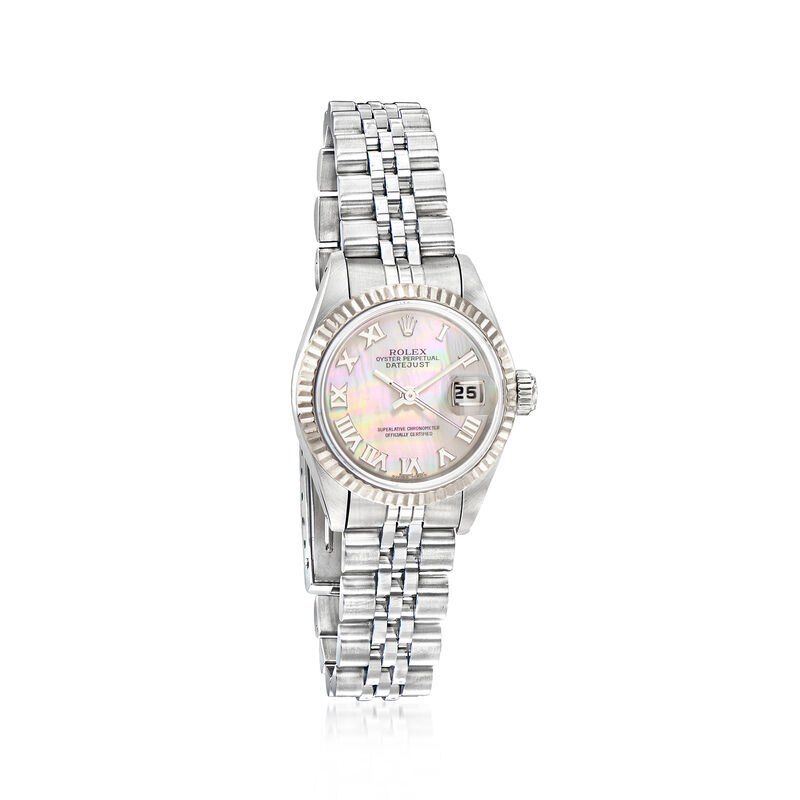 Pre-Owned Rolex Datejust Women's 26mm Automatic Stainless Steel and 18kt White Gold Watch  image number 0