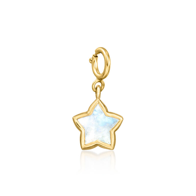 Mother-of-Pearl Star Charm in 18kt Gold Over Sterling  image number 1