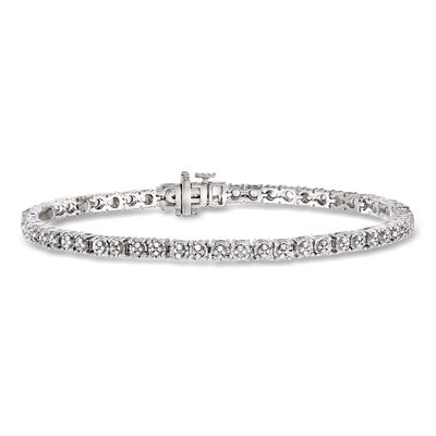 .25 ct. t.w. Diamond Tennis Bracelet in Sterling Silver