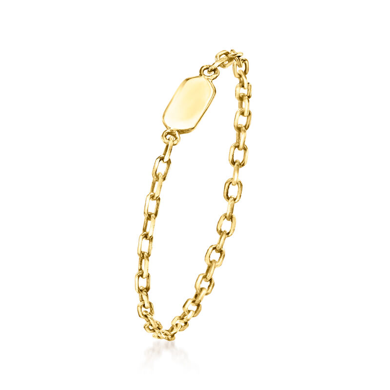 14kt Yellow Gold Cable-Chain Ring image number 2