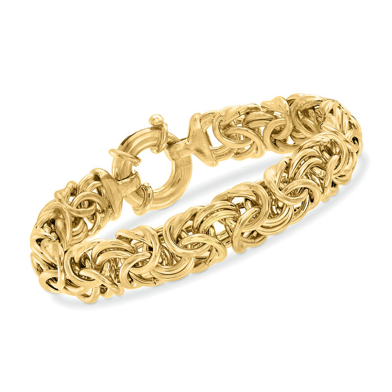 Italian 18kt Gold Over Sterling Byzantine Bracelet image number 0