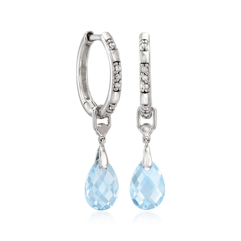 Interchangeable Jewelry Set: 8.50 ct. t.w. Multi-Gemstone Hoop Drop Earrings in Sterling Silver image number 2