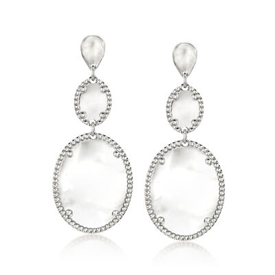 Italian Sterling Silver Personalized Disc Drop Earrings