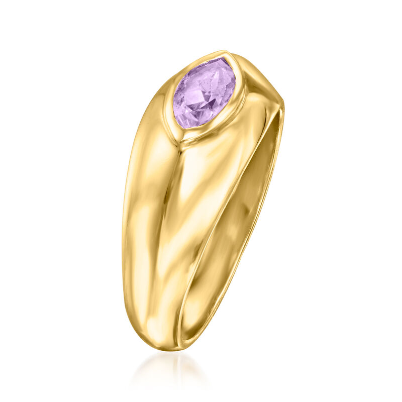 .40 Carat Amethyst Ring in 18kt Gold Over Sterling image number 2