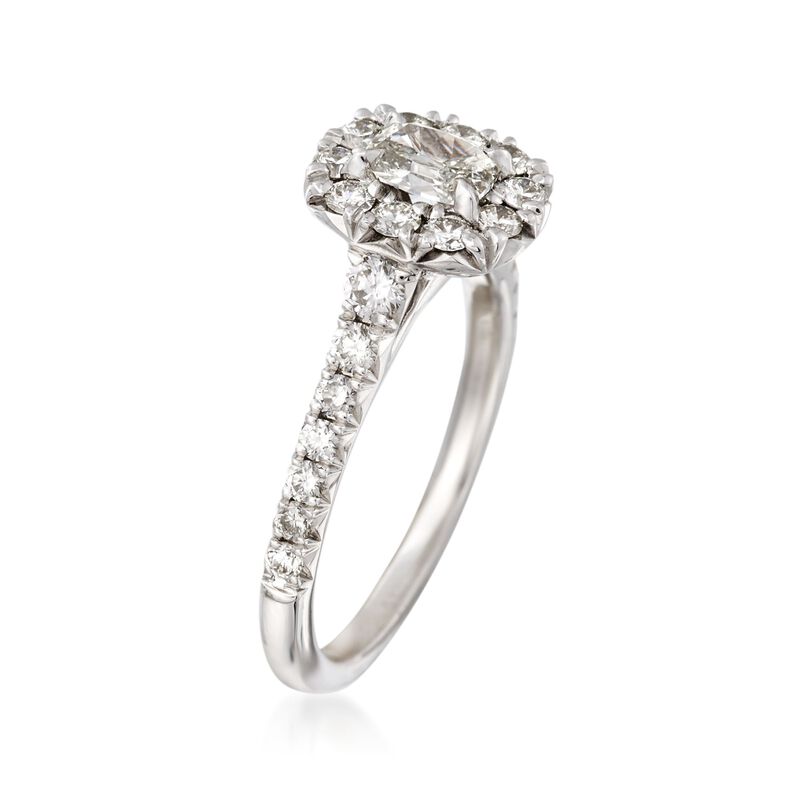 Henri Daussi 1.14 ct. t.w. Diamond Engagement Ring in 18kt White Gold image number 2