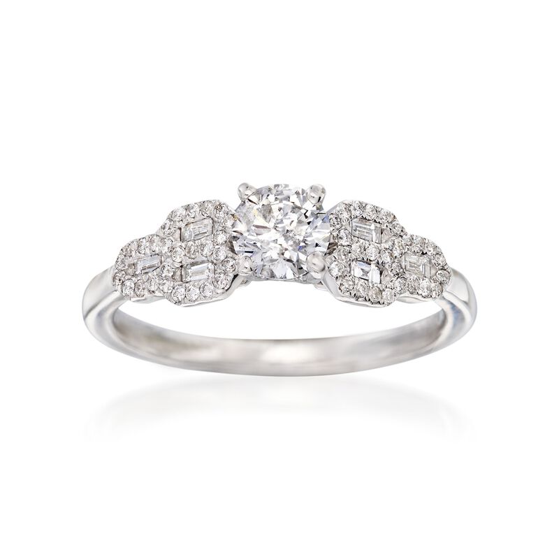 .75 ct. t.w. Diamond Engagement Ring in 14kt White Gold. Size 7 image number 0