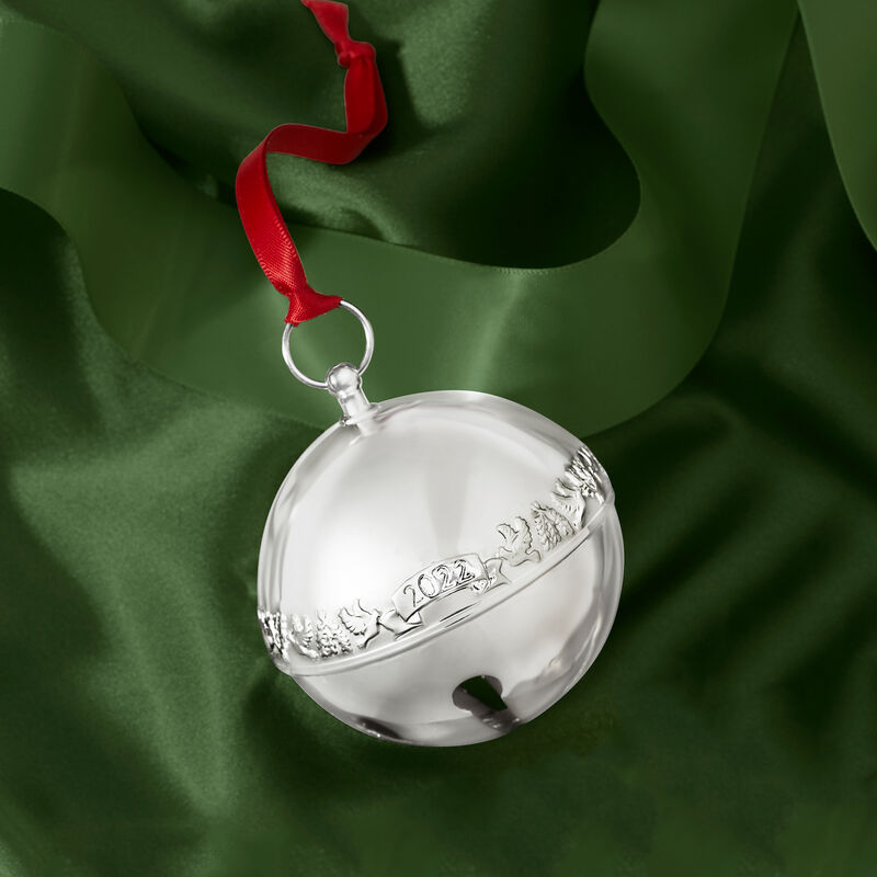 Wallace 2022 Annual Silver Plate Sleigh Bell Ornament - 52nd Edition image number 5