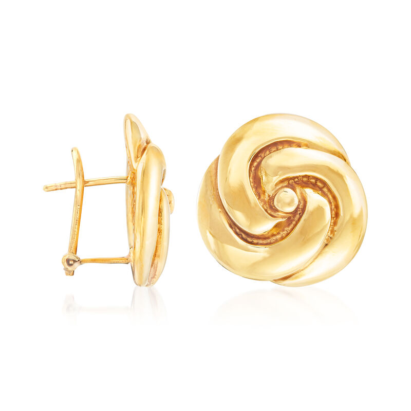 Italian 18kt Yellow Gold Swirl Earrings image number 2